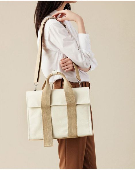 

briefcases canvas women's shoulder bag ladies handbag large capacity big tote white1 mozv