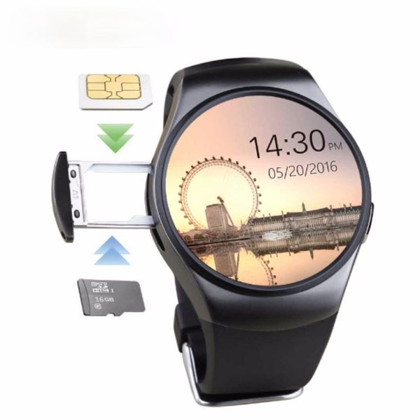 

slimy kw18 bluetooth smartwatch phone heart rate monitor smart watch for iphone samsung android pedometer health full round