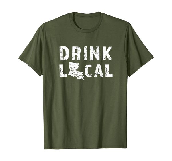 

drink local louisiana craft beer la bayou state t-shirt, White;black