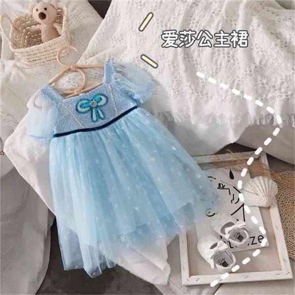 

summer arrival girls princess dress kids veil dresses 210528, Red;yellow