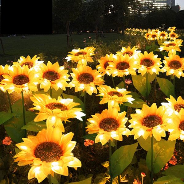 

strings solar led light outdoor glowing sunflower fairy garden christmas waterproof decor year2022