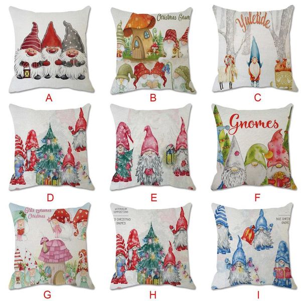 

pillow case copy t christmas ornaments faceless doll covers santa claus pattern pillowcase