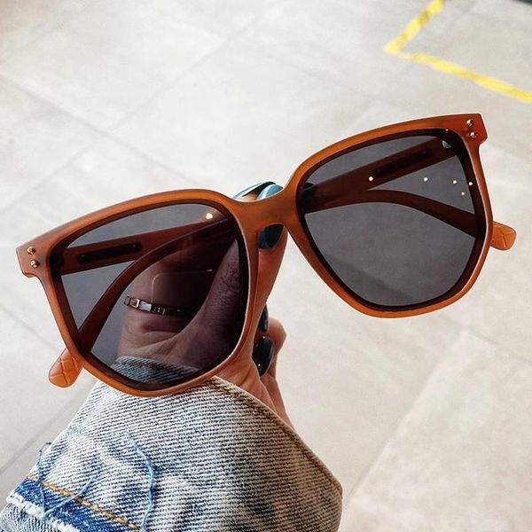 

sunglasses vintage fashion oversized round cat eye for women gradient elegant rivet sun glasses female orange beige shades, White;black