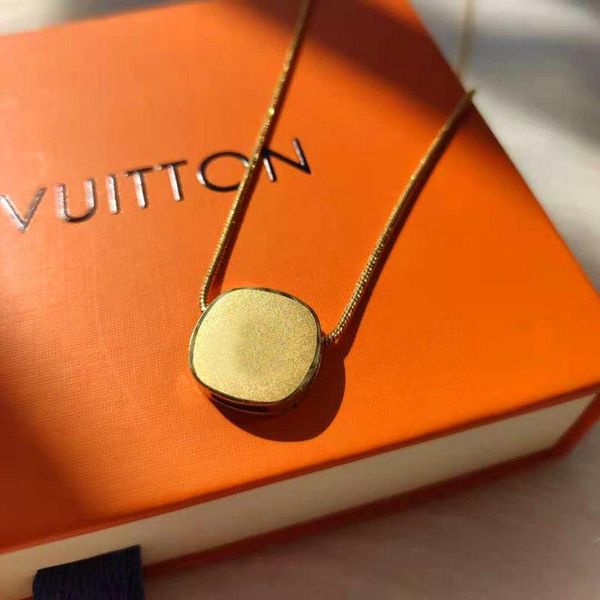 

pendant necklaces fangyuan brand printing double sided gold necklace snake bone chain tisco do not fade gift woman, Silver