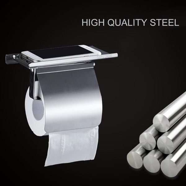 

cell phone mounts & holders stainless steel anti-rust tissue holder mobile phonerack wall mounted hanging rack roll paper towel bathroom toi