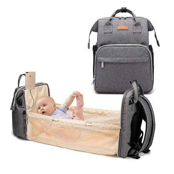 

diaper bags bag multifunctional baby folding bed moms and dads usb backpack maternity nursing handbag stroller