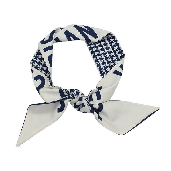 

designer fashion headband luxury brands scarf women silky scraves grade silk hair bands 5.8*97cm, Blue;gray