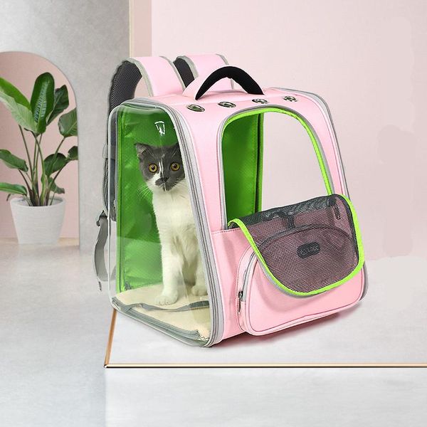 

dog car seat covers large-capacity transparent pet plastic see-through window backpack portable storage bag cat