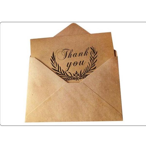 

greeting cards wholesale 50pcs kraft paper vintage brown wedding party thank you envelops event supplies