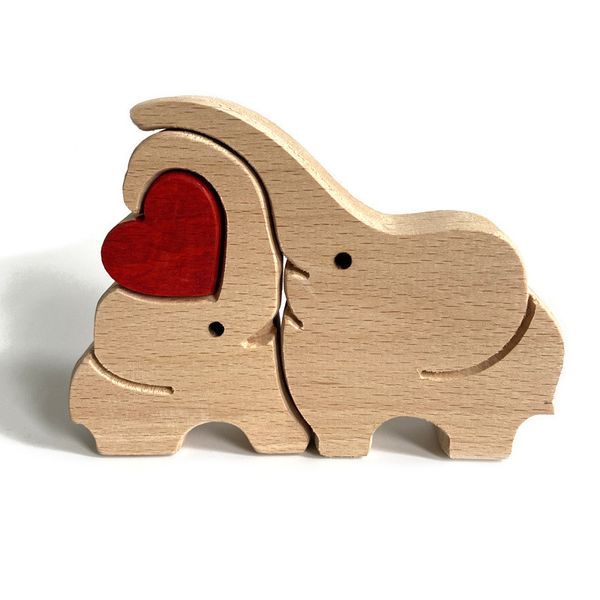 KOSTENLOS auf dem Seeweg, umweltfreundliches Zootier-Spielzeug aus Holz, kleine Tiere aus Holz, Spielzeug, Geschenk für Valentinstag, Muttertag, YT199505