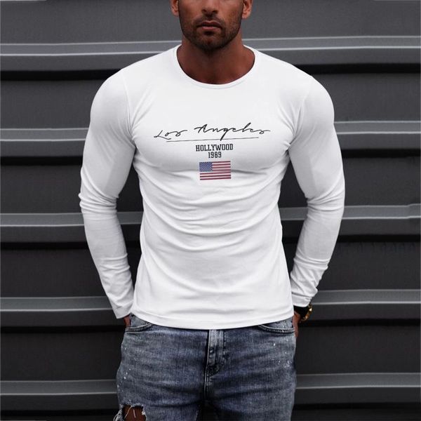 

men's t-shirts camisetas fashion casual o neck floral printed long sleeve t-shirt men oversized t shirt comfortable clothing, White;black