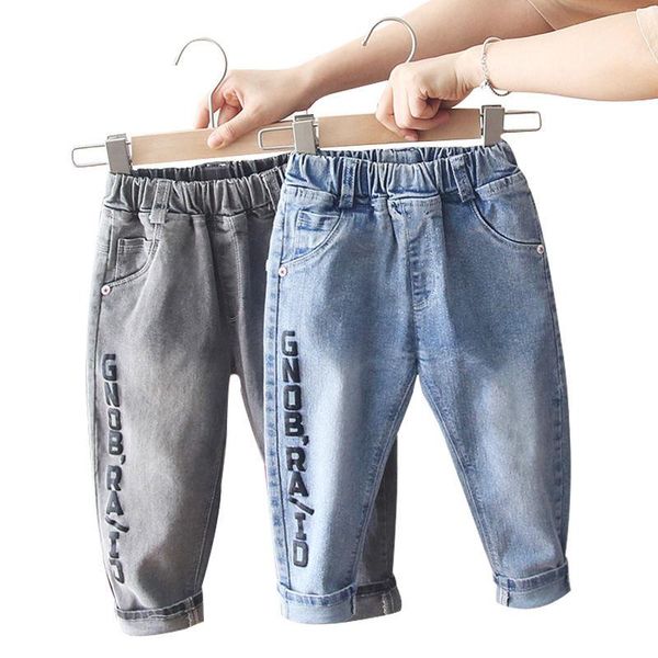 

trousers baby korean version 2021 children's clothing casual jeans boys girls pants spring and autumn kid's fashion, Blue