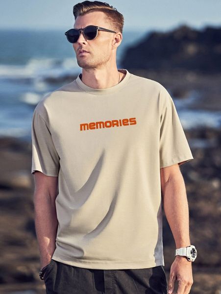 

men round neck letter graphic tee j7hc#, White;black