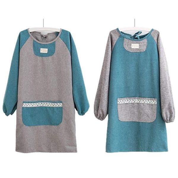 

aprons long-sleeved with pockets for women cooking and baking bbq creating art