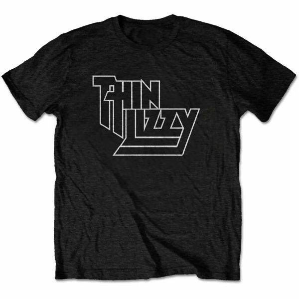 

thin lizzy logo official shirt mens, White;black