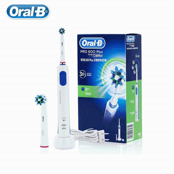 

smart electric toothbrush oral b sonic pro600 plus 3d cleaning waterproof inductive charge teeth brush 2 minutes timer adult