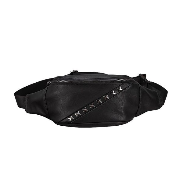 

waist bags threepeas men rivets shoulder fanny pack