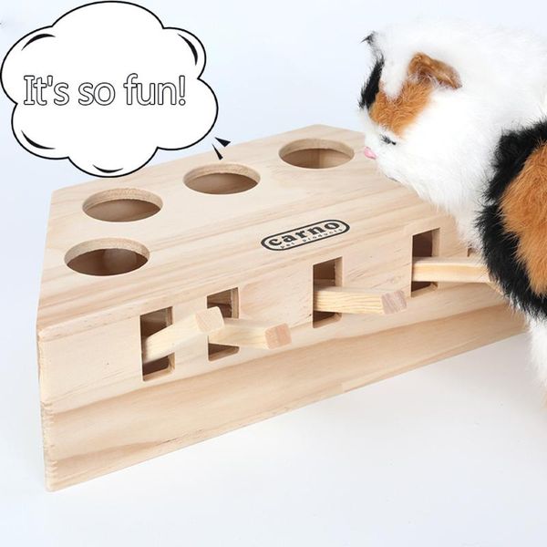 

cat toys interactive toy catch hunt mouse kitten puppy puzzle funny solid wood indoor huntint scratch cats supplies pet game