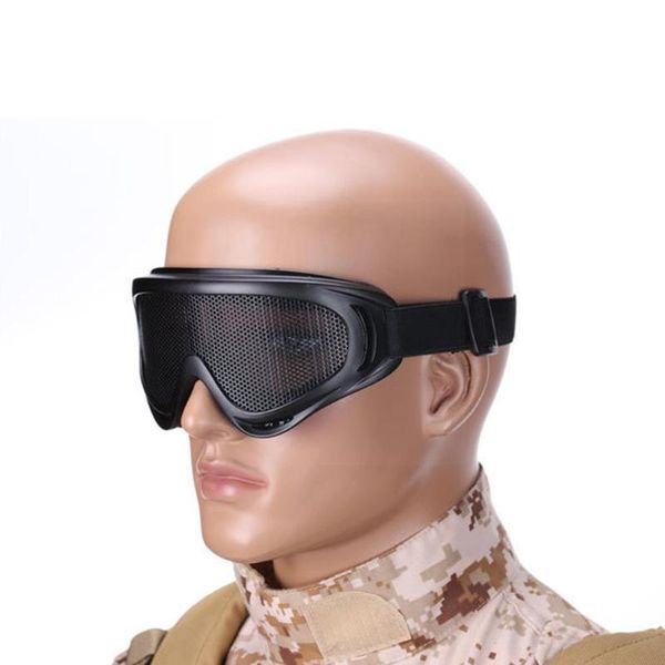 

outdoor eyewear 1 pcs eye protective comfortable safety glasses mesh metal cycling goggle tactical q6v8