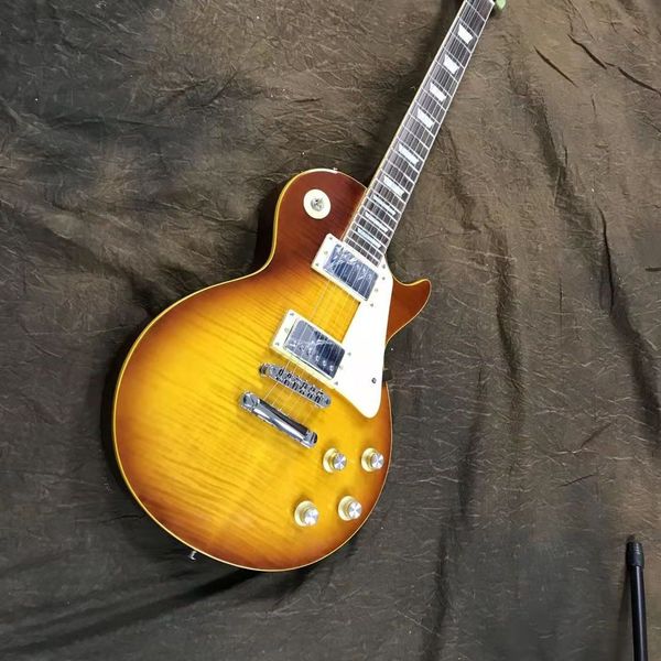 

standard electric guitar yellow color