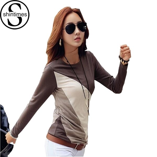 

tee shirt femme t shirt women long sleeve cotton tshirt kawaii korean clothing womens big size t-shirt camisetas mujer 210322, White