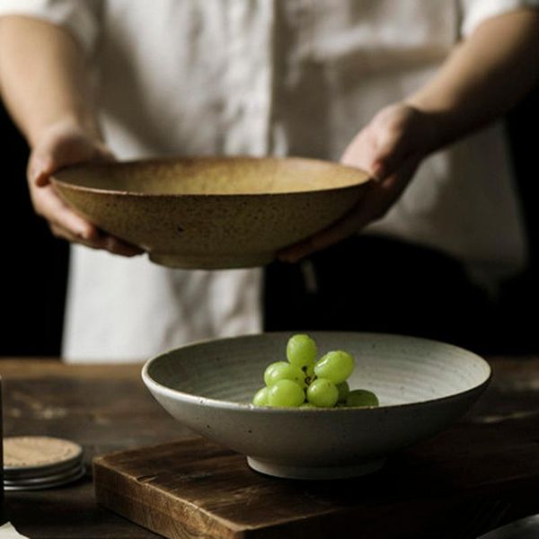 

do the old thread retro dinner plate stoare handmade japanese creative tableware dish soup dishes & plates