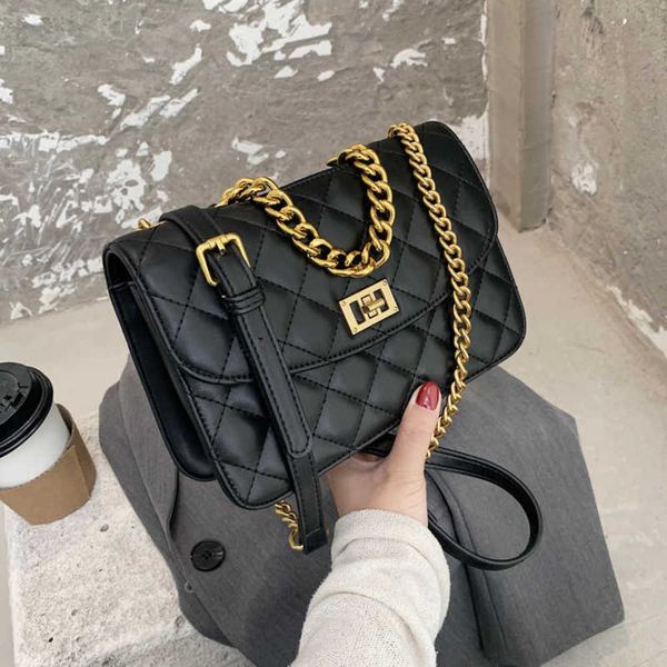 

bag lingge embroidery small bag women's 2021 new fashion versatile chain single shoulder messenger bag net red square