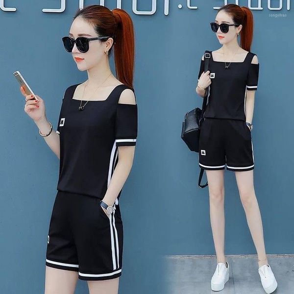 

breathable summer set causal beach suits short sleeve shorts 2pcs sweatsuit+pants fashion tracksuit sportsuits t shirt+shorts women's t, Gray