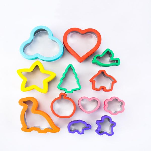

baking moulds 12 pieces of set diy cartoons bread mold recyclable kitchen accessories household mousse pastry cake decorating tools