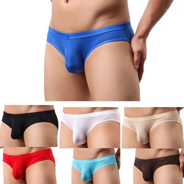 Homens G-Strings Sexy Briefs Ultra-fino Silk Silk Respirável Shorts Confortáveis ​​Secagem Quick-Secagem ALTERNATIVE SEXO SEXO1