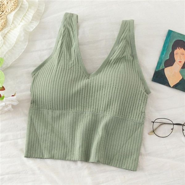 

women tank underwear knitted padded wireless beauty back vest female backless sleeveless intimate lingerie camisoles & tanks, Black;white