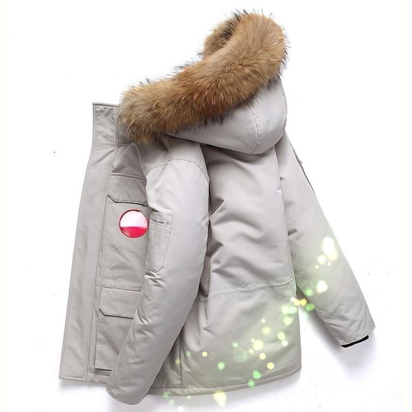 

202ss men winter jacket down jacket's windbreaker thick warm hooded fashion mens winters coats white duck puffer jackets m-3xl, Black