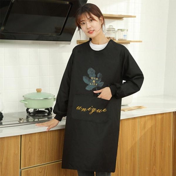 

aprons woman cleaning striped waterproof polyester bib apron bibs home cooking baking coffee shop kitchen accessory