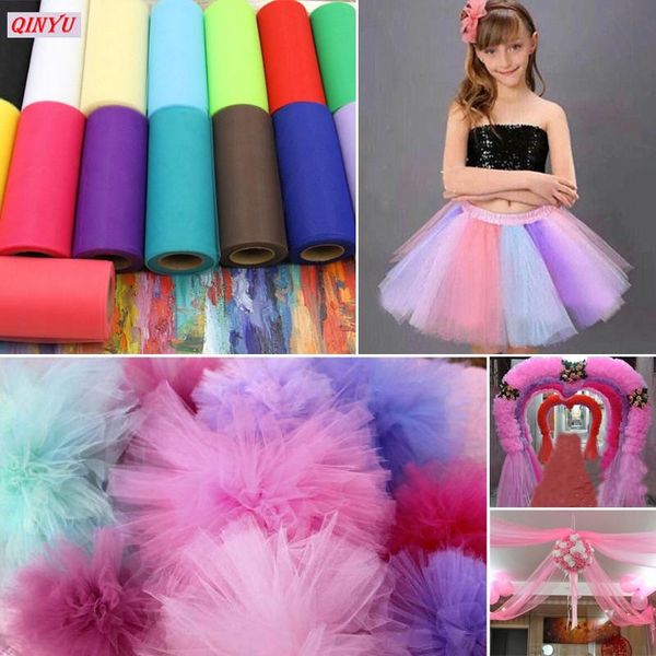 

wedding decoration 15cm*22m organza tulle roll spool tutu dress decorative crafts for party events supplies 8zsh759 flowers & wreaths