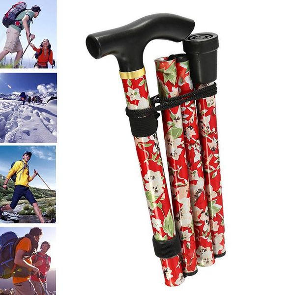 

trekking poles elderly aluminium metal walking stick pole cane practical travel camp outdoor sport portable durable