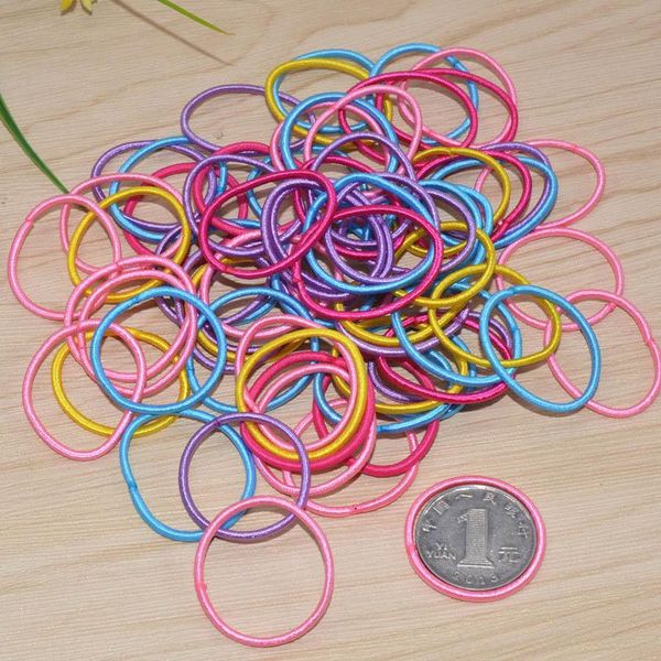 

other 100pcs fashion women rubber bands scrunchie elastic hair girls hairpins holder headband, Golden;white