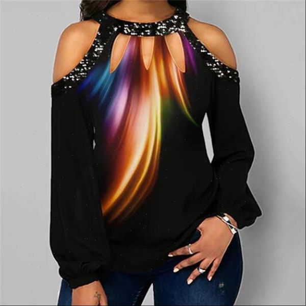 

womens t shirts shirt off shoulder ladies streetwear halter tshirt fashion 3d loose female spring girls, White