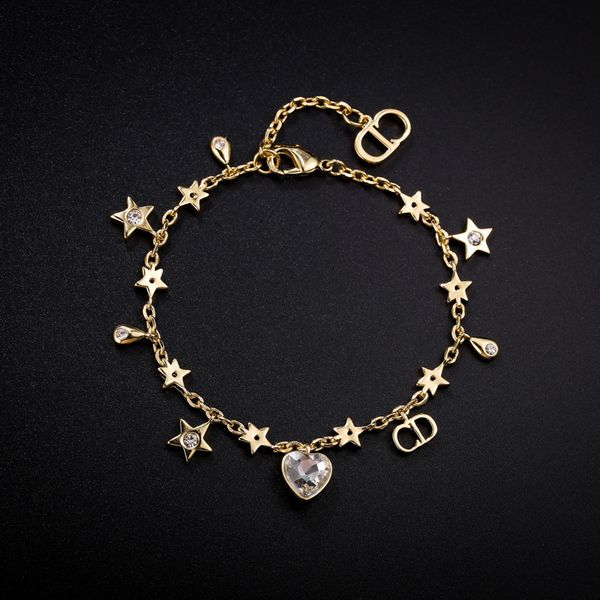 

75% off outlet online 2021 new love crystal fairy letter star bracelet b3bb, Silver