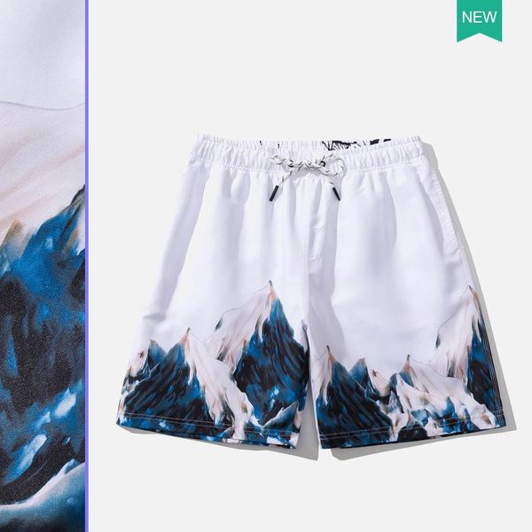 

summer casual beach shorts men five-point loose big letter printing vintage plus inner net breath comfortable large size m-3xl men's, White;black