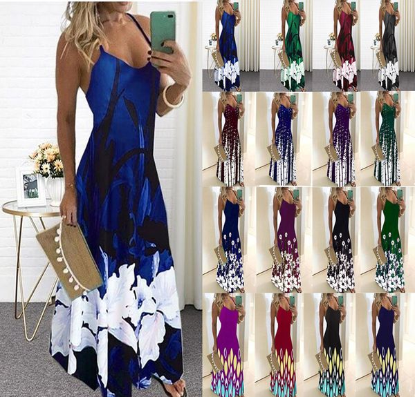 

selling women's clothing casual dresses explosion slim thin collage stitching v-neck positioning flower sling swing dress, Black;gray
