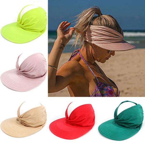

sun visor hat women summer fashion sunhat baseball cap sport letter print beach chapeu feminino ladies wide brim hats, Blue;gray