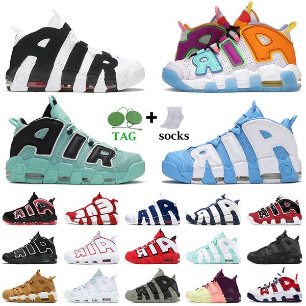 

basketball shoes nik air more max uptempo scottie pippen mens womens sneakers black premium wheat pinstripe triple white university blue unc