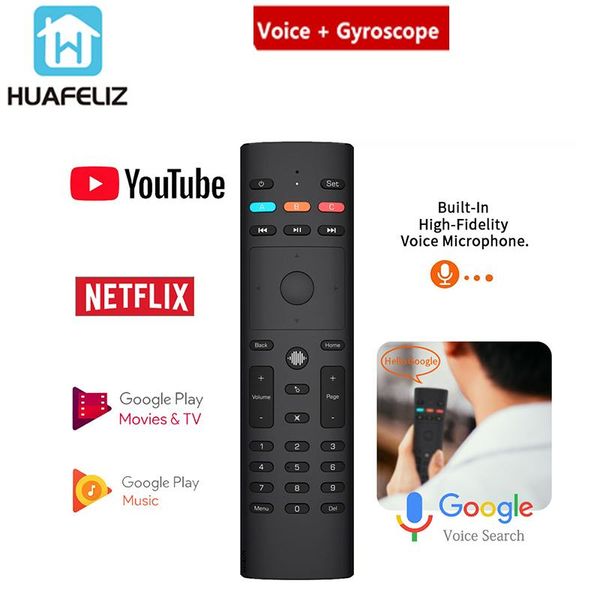 

air mouse voice g40 2.4g 33 keys ir learning gyro keyboard for android tv box pc wireless smart remote control controlers