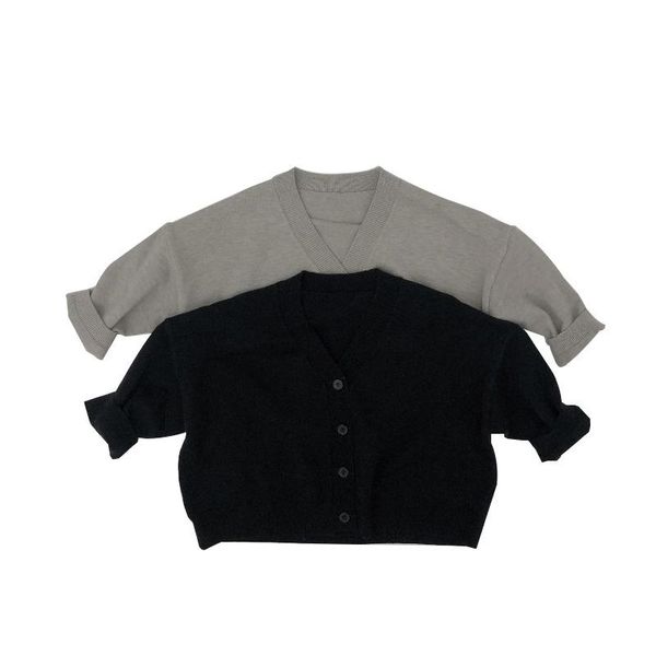 

pullover 2021 autumn boys knitted sweaters single breasted cardigan children knitwear kids outwear v-neck long sleeved 1-6y, Blue