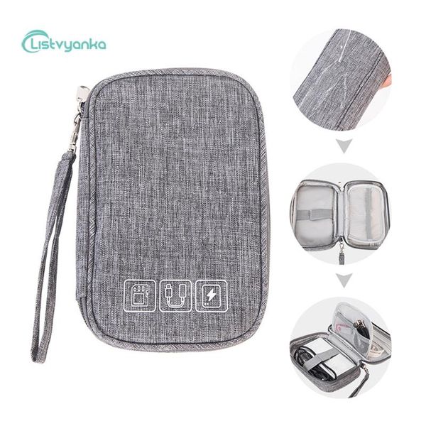 

storage bags cable organizer bag travel portable cables gadgets usb wires digital accessories charger power bank case