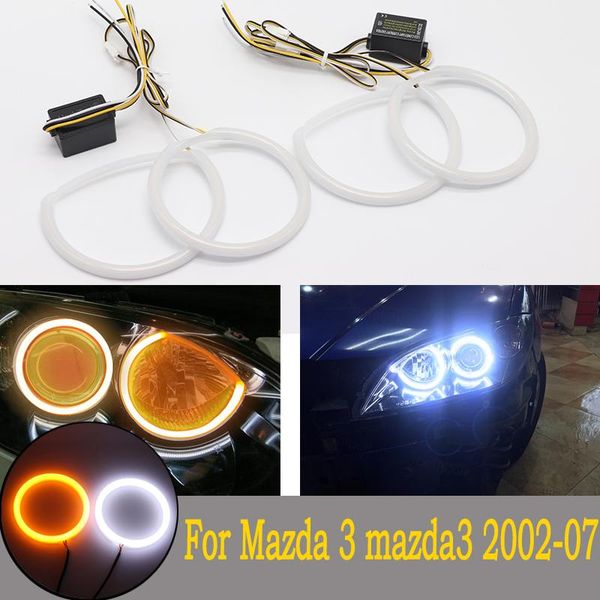 

other lighting system smd cotton lamp two-color white and yellow led angel eyes drl car accessories for 3 2002 2003 2004 2005 2