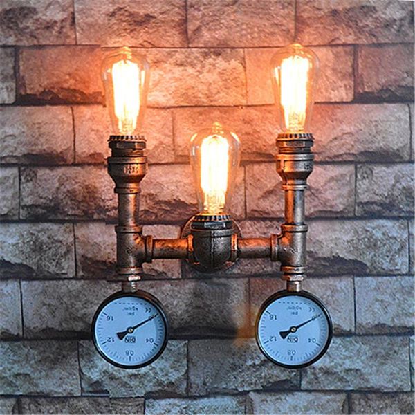 

wall lamps american retro iron pipe lamp creative industrial wind diy soft light art deco bar cafe bedroom study edison