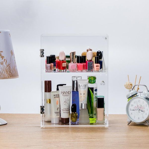 

storage boxes & bins transparent makeup organizer box acrylic make up cosmetic with door
