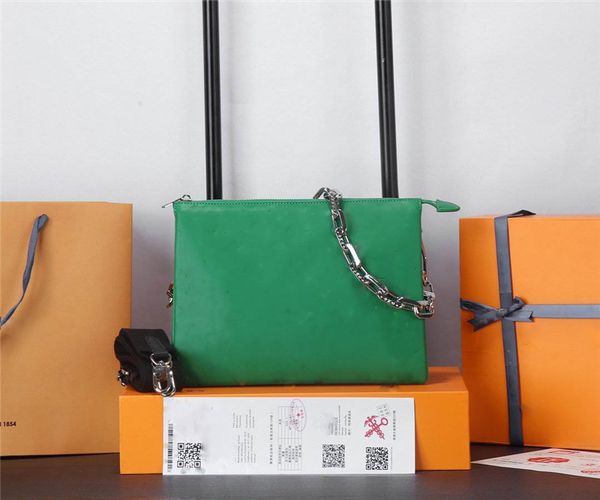 

designer bags zipper shoulder bag with adjustable straps luxury handbag coussin noire white cream leather limited crossbody purse clutch bag