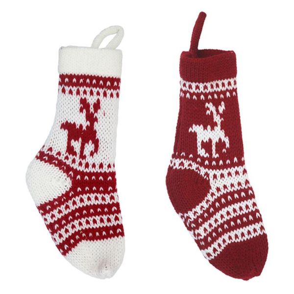 

christmas decorations colorful decoration stocking wall door hanging elk pattern xmas gift bag holder tree decor ornament